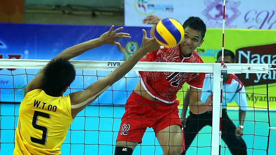 Ilustrasi Blocking smash voli. - INDOSPORT